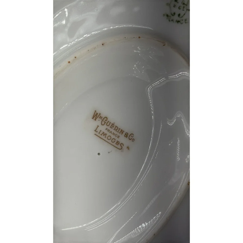 Wm. Guerin &‎ Co Limoges Sauce/Gravy Boat Attached Under Plate